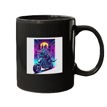 Discover Futuristic Rhinoceros Cyber Ride Mugs