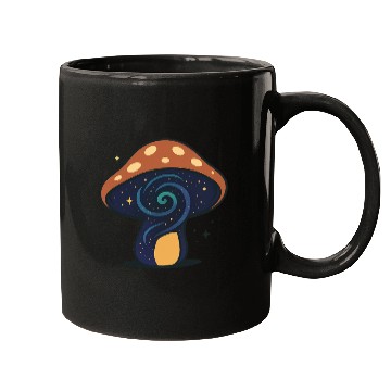 Discover Cosmic Mushroom Nightscape Mugs