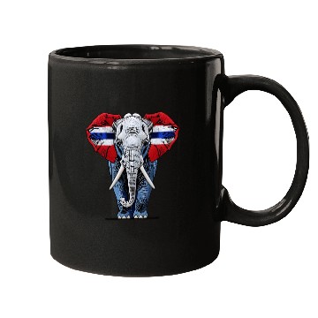 Discover Thailand Elephant Red White Blue National Flag Cul Mugs