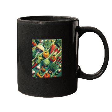 Discover Vibrant Vegetable Garden Illustration Mugs