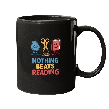 Discover Nothing Beats Reading Funnny Rock Paper Scissors  Mugs