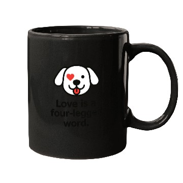 Discover Whimsical Dog Heart Love Design Mugs