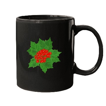 Discover Holly Berry and Leaf Pattern Mugs