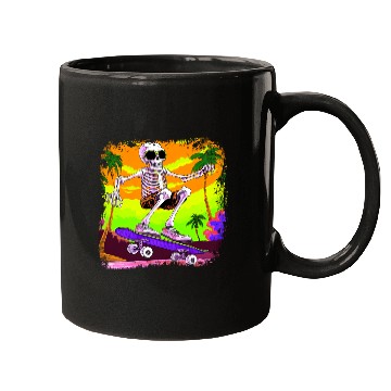 Discover Skeleton skateboarder Mugs