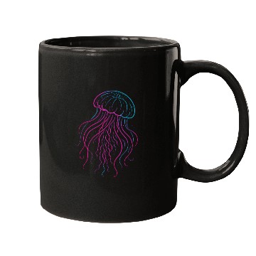 Discover Neon Jellyfish Underwater Glow Mugs