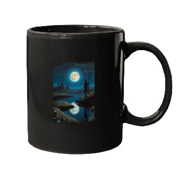 Discover Mystic Night Under the Full Moon Mugs