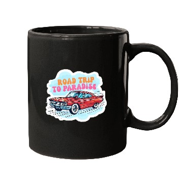 Discover Vintage Classic Car Road Trip Design Mugs