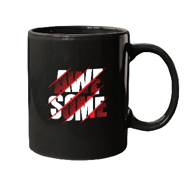 Discover Dynamic Red Slash Graphic Wear Mugs