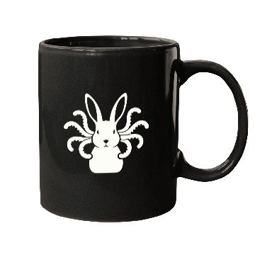 Discover Octopus Bunny │Surreal White Cryptid Animal Mashup Mugs