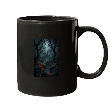 Discover Enchanted Forest Castle Scene Mugs