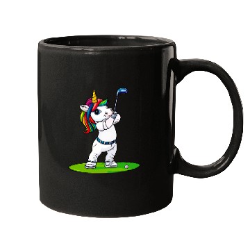Discover Unicorn golfer Mugs