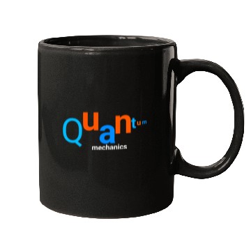 Discover Quantum Mechanics science graphic typography  Mugs