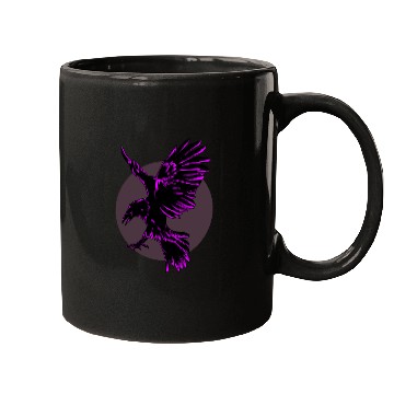 Discover Neon Purple Raven in Flight Mugs