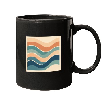 Discover Serene Ocean Wave Abstract Design Mugs