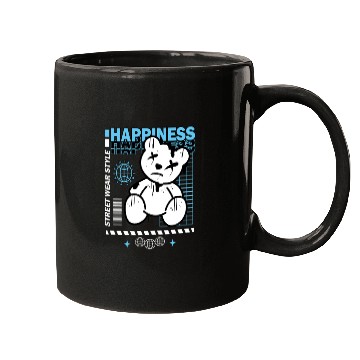 Discover Urban Graffiti Teddy Bear Design Mugs