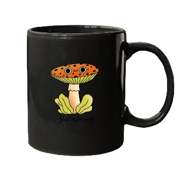 Discover Whimsical Mushroom Cartoon Illustration Mugs