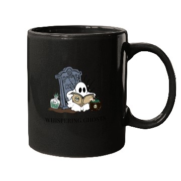 Discover Cute Ghost Reading Spellbook Mugs