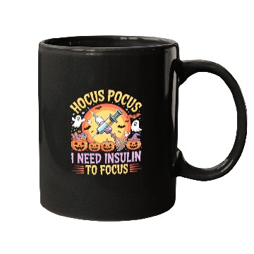 Discover Diabetes Hocus Pocus I Need Insulin to Focus Boys Mugs