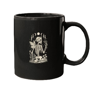 Discover Gothic Skeleton Fairy With Moon Phases Mugs