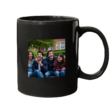 Discover Joyful Group Friendship Illustration Mugs