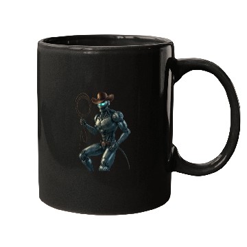 Discover Robot Cowboy – Futuristic Sci-Fi Western Artwork Mugs
