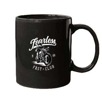 Discover Fearless Motorcycle Club Logo Design Mugs