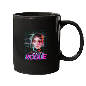 Discover Futuristic Digital Rogue Illustration Mugs
