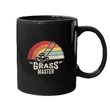 Discover Grass Master Lawn Mowing Lawn Mower  Funny Retro Mugs