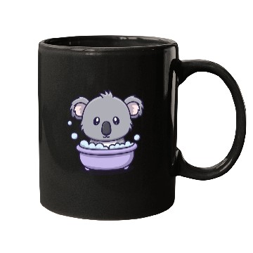 Discover Cute Koala Bear Taking a Bubble Bath Relaxing  Mugs