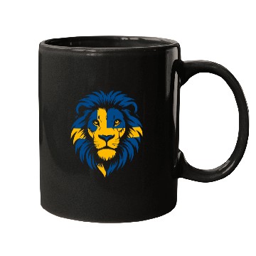 Discover Sweden Flag Lion Illustration Mugs