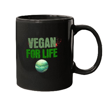 Discover Vegan for Life Earth Theme Design Mugs