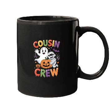 Discover Halloween Cousin Crew with Cute Mummy and Ghost Mugs