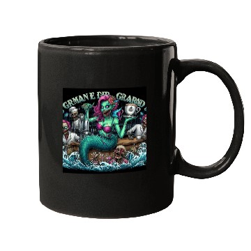 Discover Mermaid Bar Scene with Zombies Mugs