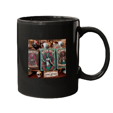 Discover Colorful Sugar Skull Mermaid Design Mugs