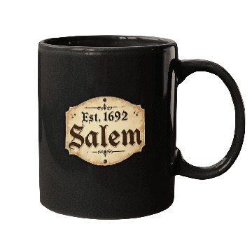 Discover Vintage Salem Establishment Logo Design Mugs