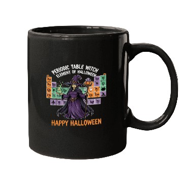 Discover Witch and Periodic Table Halloween Design Mugs