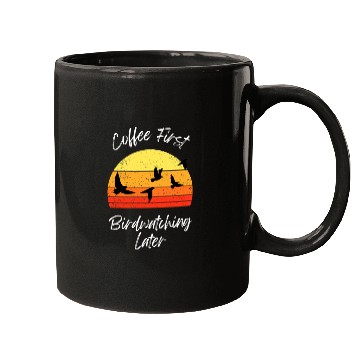 Discover Coffee Fire Birdwatching Sunset Mugs