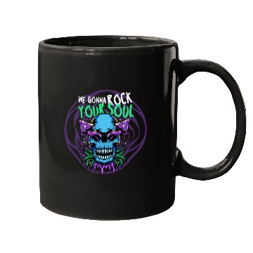 Discover Psychedelic Rock Skull Design Mugs