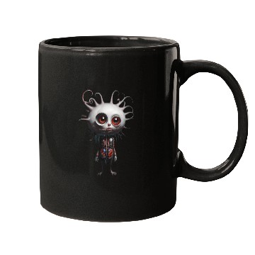 Discover Whimsical Alien Creature Illustration Mugs