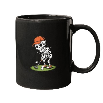 Discover Playful Skeleton Golfer with Cap Mugs