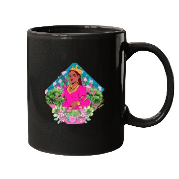 Discover Queen in pink and green  Mugs