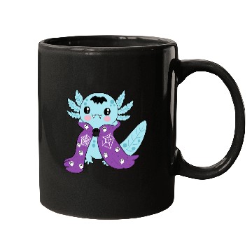 Discover Cute Blue Vampire Axolotl Mugs