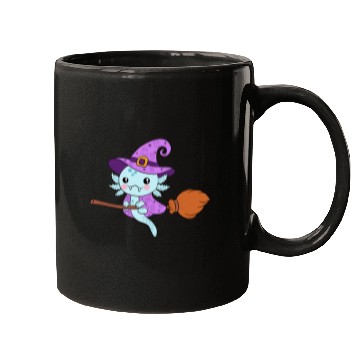 Discover Cute Halloween Witch axolotl Design Mugs
