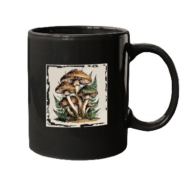 Discover Mushroom Forest Botanical Illustration Mugs