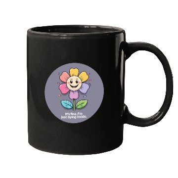 Discover Whimsical Sad Flower with Funny Quote Mugs