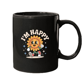 Discover Retro Happy Sunflower Mugs