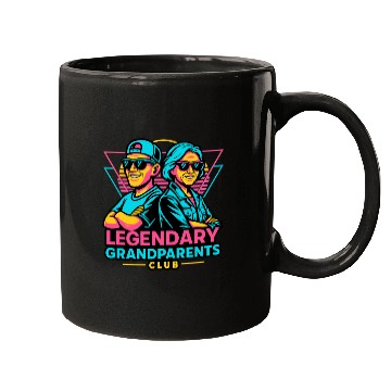 Discover Legendary Grandparents Retro Neon Mugs