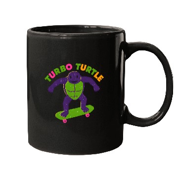Discover Galactic Turtle Skateboard Design Mugs