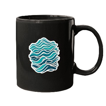 Discover Abstract Ocean Wave Pattern Mugs