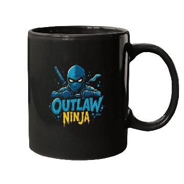 Discover Outlaw Ninja Cartoon Design Mugs